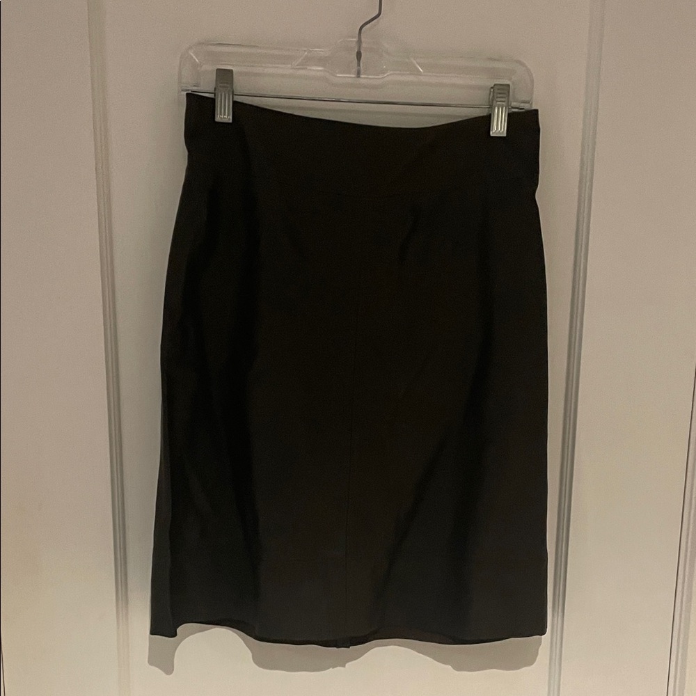 Banana Republic Classic Brown Leather Pencil Skirt
